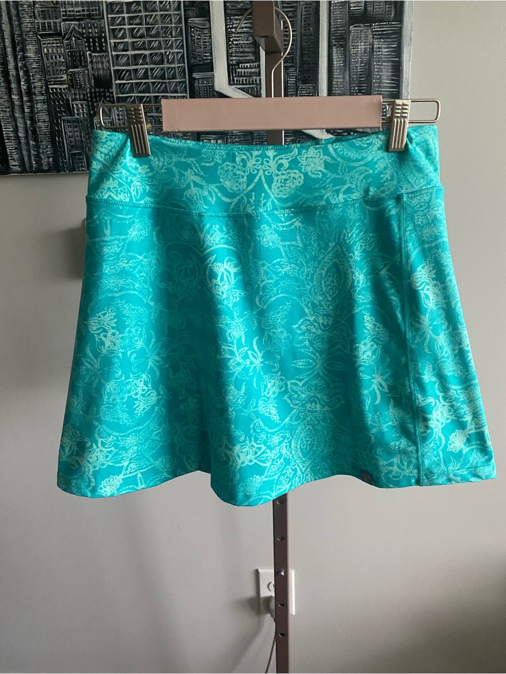 Title Nine Breeze Teal Green Pattern Skort Small